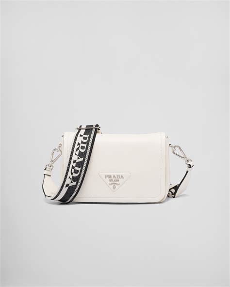 prada white baguette bag|Prada outlet shoulder bags.